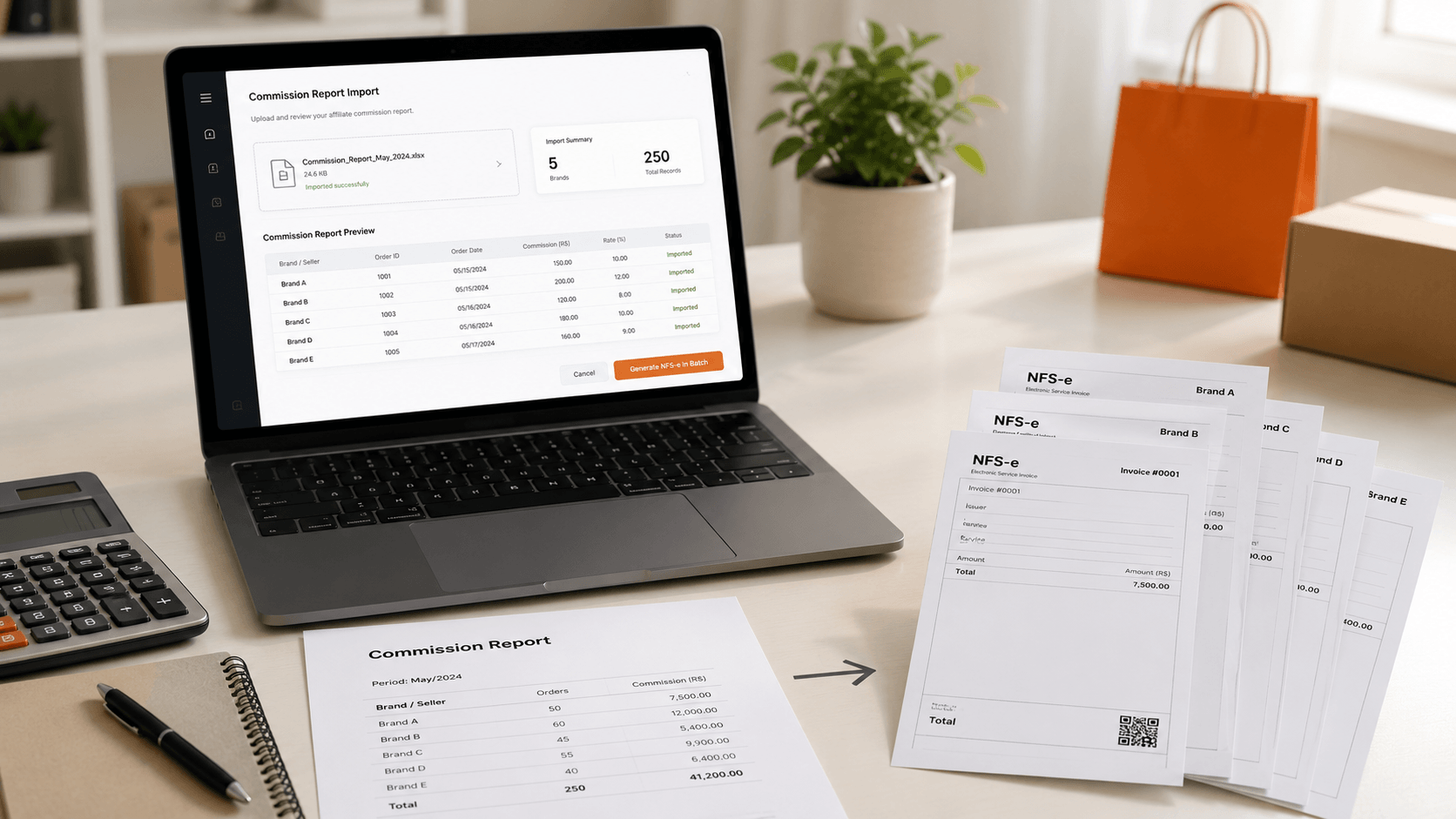 Como emitir NFS-e em lote para várias marcas (Comissão Extra Shopee)